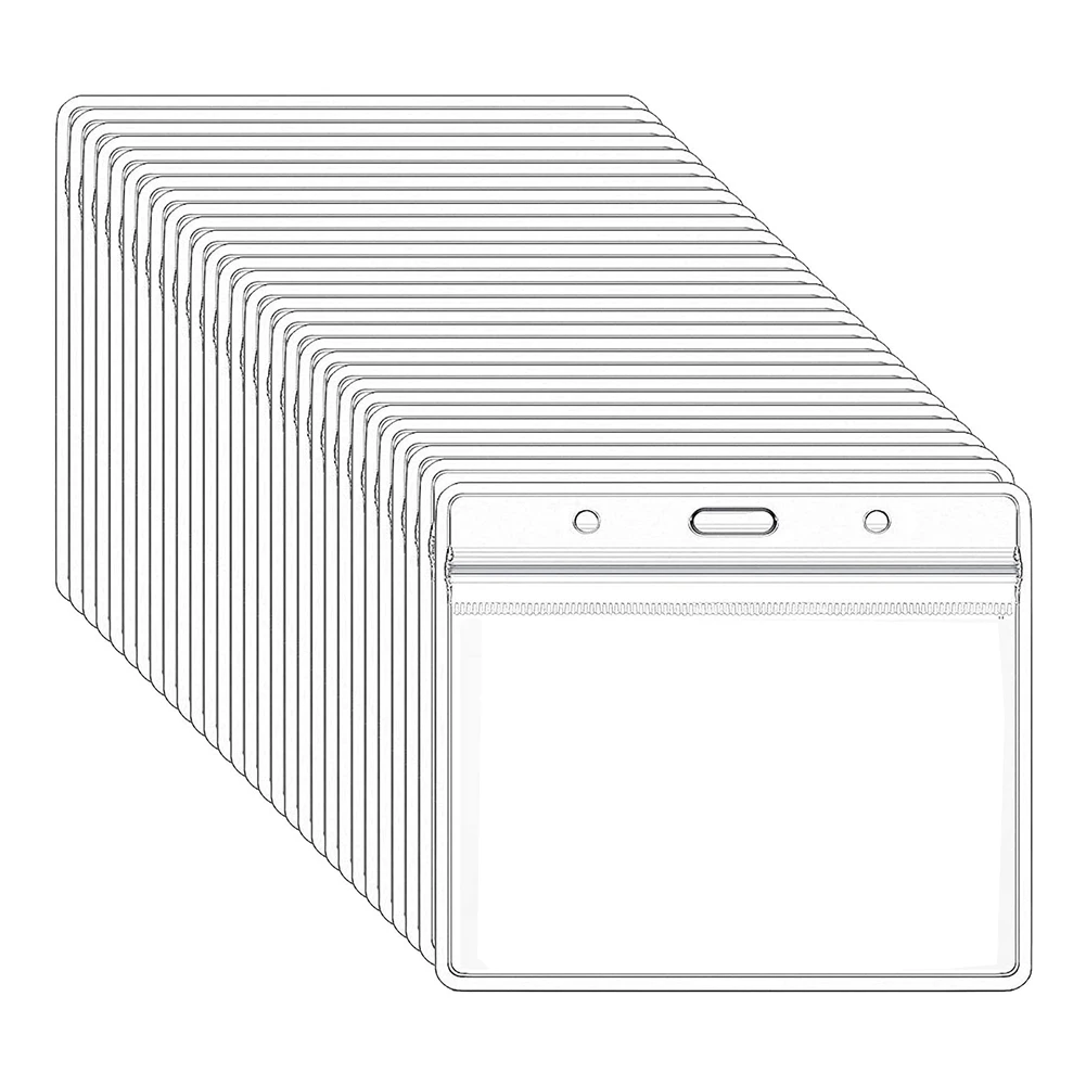 Protecteur de carte CDC, indicateurs d'enregistrement des vaccins, porte-carte d'identité en plastique transparent, étiquettes nominatives, badge, 4x3 pouces, paquet de 30