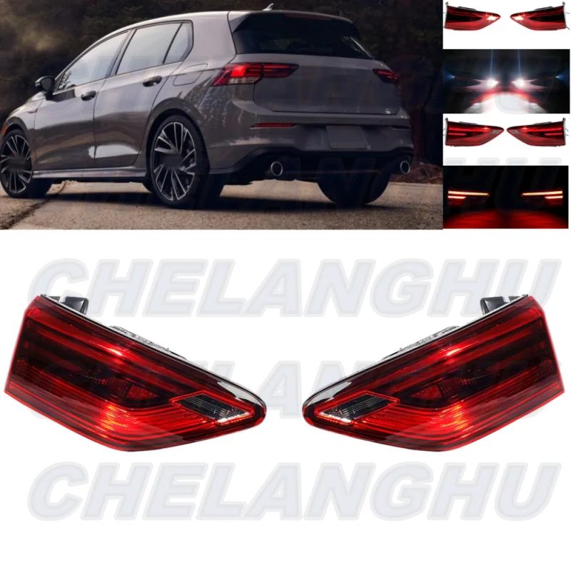 

For VW Golf 8 Mk8 2021 2022 2023 Pair L+R Inner Side Tail Light Rear Lamp Car accessories 5HG945095 5HG945096