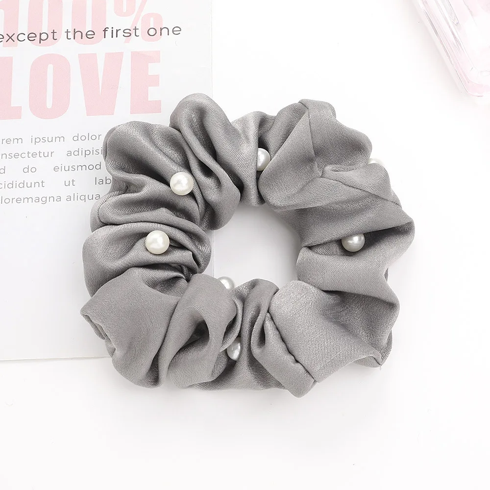 New Fashion Bands Cute Solid Headband Women Pear Hair Scrunchies Girls Hairband Beauty Elastic Rubber Hair Ponytail