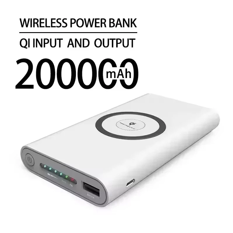 

200000mAh Wireless Power Bank with Bidirectional Fast Charging, Portable IPhone Type-C External Battery, Samsung Huawei