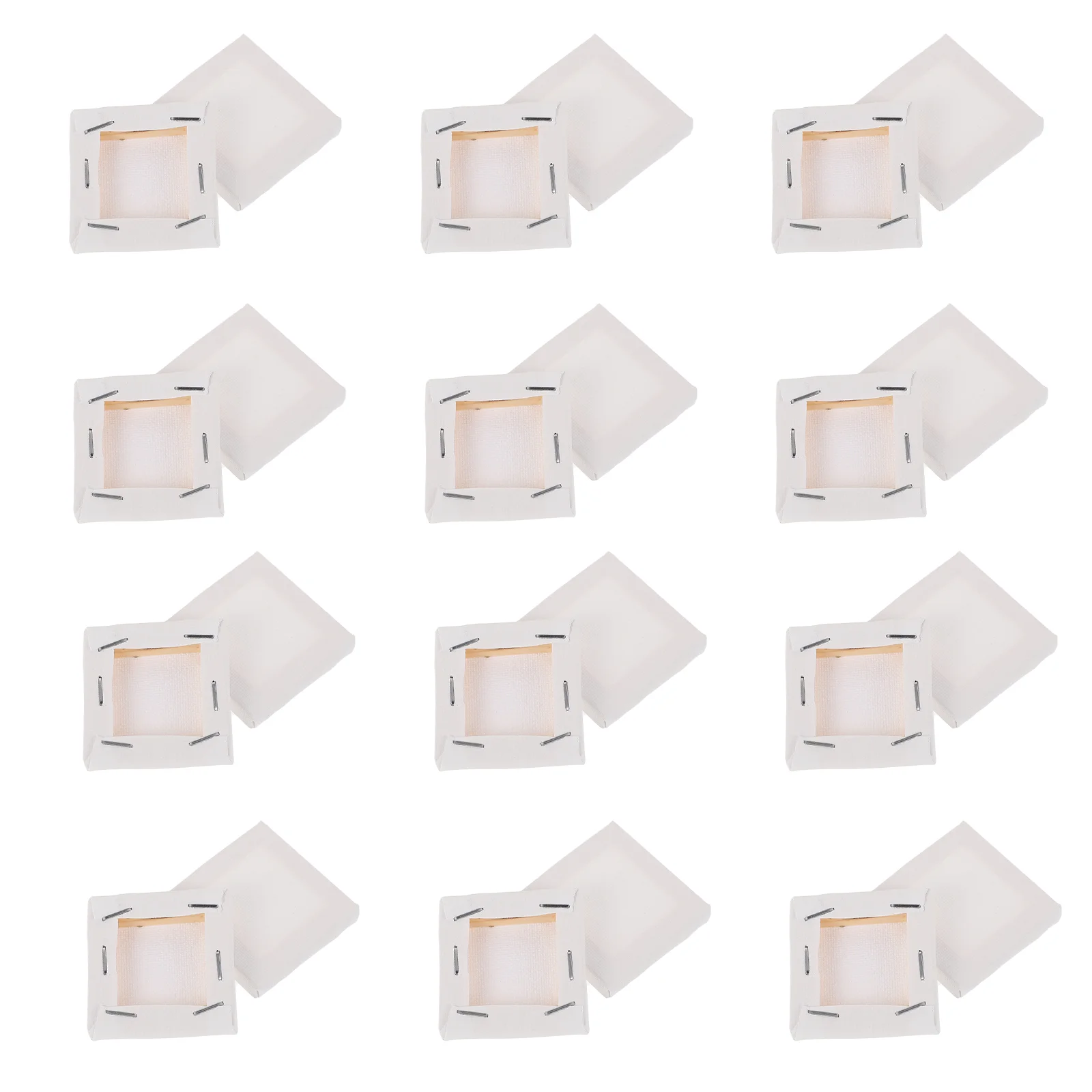 24 Pcs Paints Oil Painting Frame Frames Wrap Set DIY Boards Blank White Canvas Drawing Supplies Child
