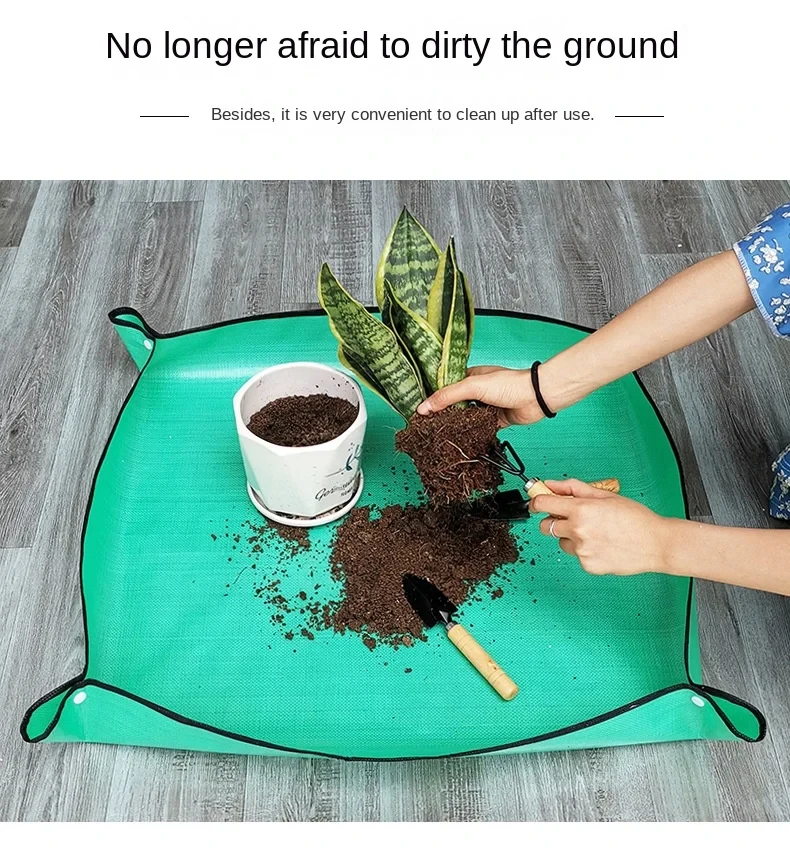 

Цветочные горшки Коврики для пересадки Садовый коврик для посадки Pe Коврик для пересадки растений Складной водонепроницаемый садовый коврик для горшков
