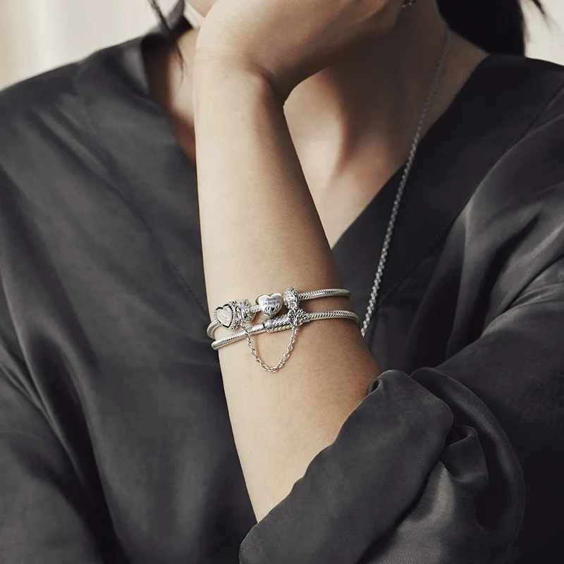 حار بيع سلسلة متعددة سحر الخرزة قلادة تنطبق على الأصلي الأوروبي تصفيح الفضة والمجوهرات DIY بها بنفسك صنع هدية رائعة فريدة من نوعها