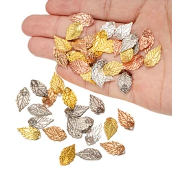 50Pcs/Lot 10*18mm  Metal Charms Leaf Shape Charm Pendant For DIY Earrings Necklaces Jewelry Making Findings Supplies Accessories