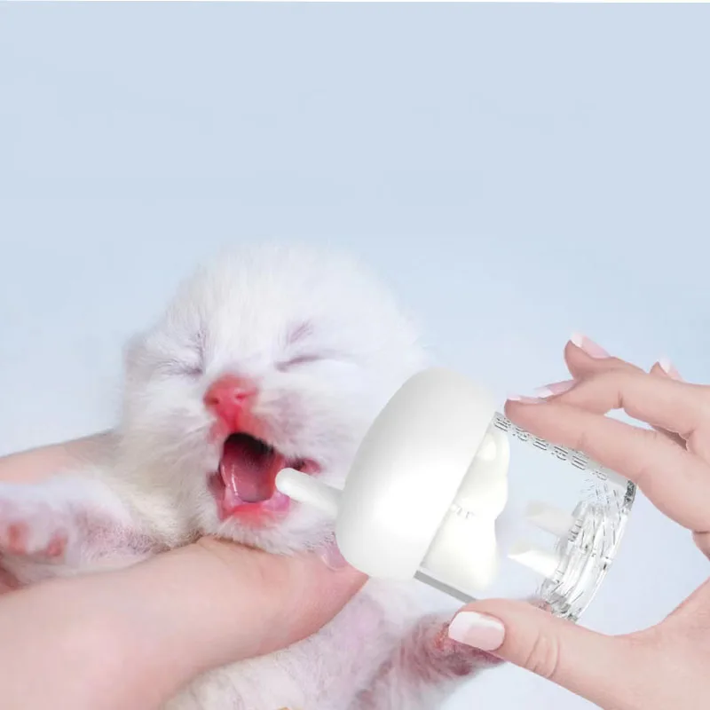 Pet Feeding Bottle Newborn Dog Cat Feeding Milk Bottle Small Animals Kittens Puppies Nursing Bottle with Silicone Nipple