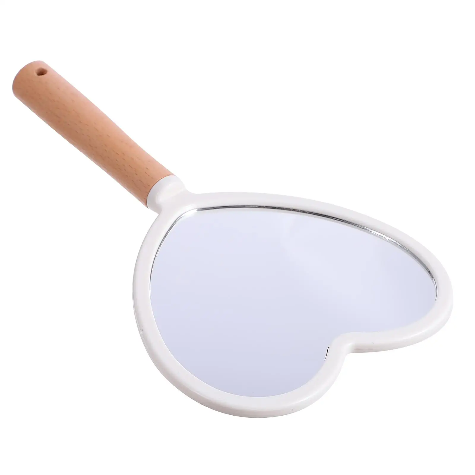 

Heart Shaped Mirror Vanity Makeup Barber Salon Women European Style Wooden H le Compact Practical Gift