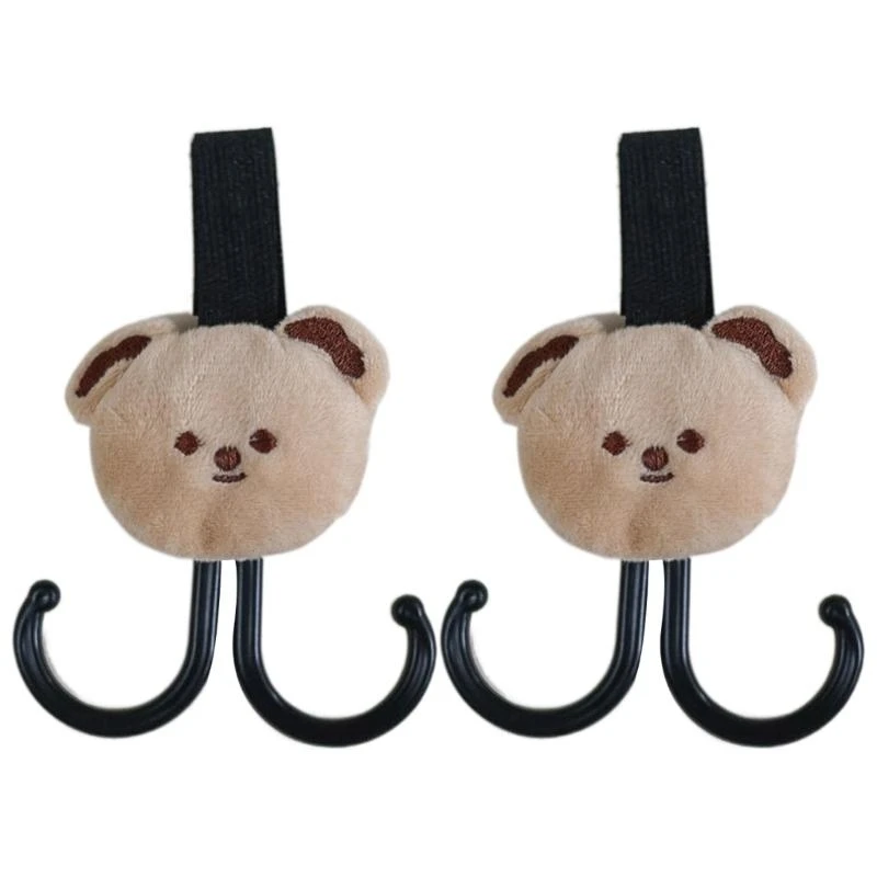 

Pair of 2pcs Infants Baby Strollers Hooks Pushchair Hook Multifunctional Buckles G2TD