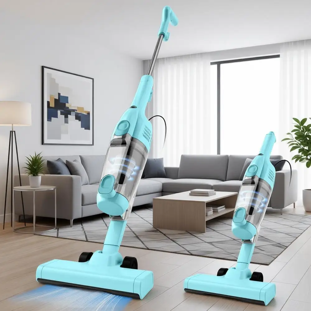 

Проводные вертикальные пылесосы, мощный пылесос с силой всасывания 20 кПа, шнур 16 футов, легкий ручной пылесос 2-в-1 для