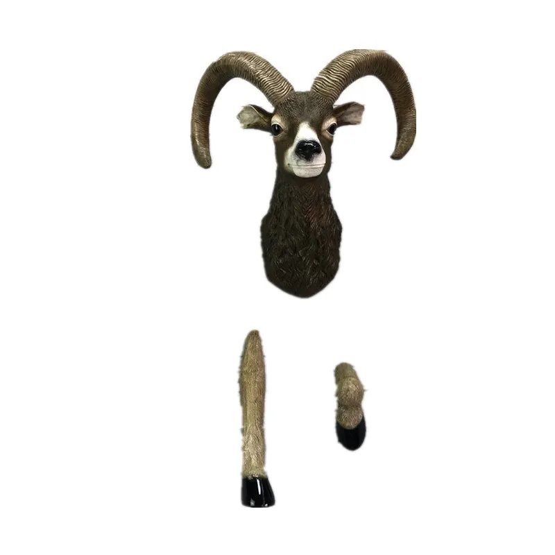 Home Bar Wall Decoration Wall Hanging Animal Sheep Head Ornament Pendant Resin Crafts