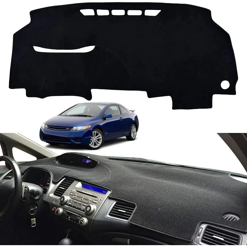 

For Honda Civic 2006-2011 Car Dashboard Cover Mat Avoid Light Pad Anti-UV Case Carpet