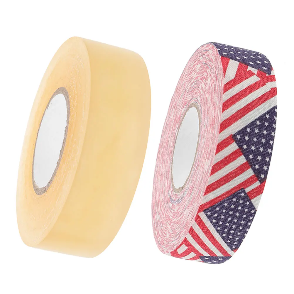 

2pcs 2 Rolls Hockey Stick Tape Grip Adhesive Durable Cotton Cloth PVC Sturdy Decorative Sports Equipment Wrist Muscle Stickers
