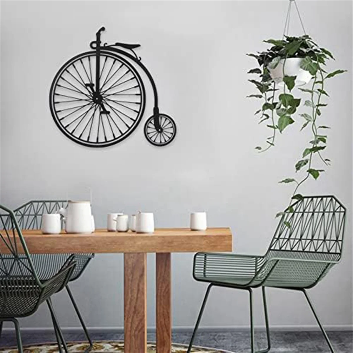 Bicycle Wheel Metal Wall Art Living Room Bedroom Study Bathroom Decor Indoor Outdoor Decorations Wall Hanging Ornament