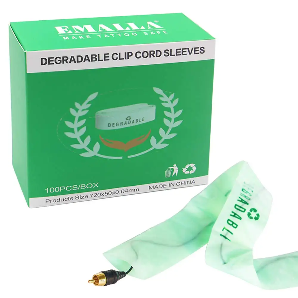 Biodegradable ECO Friendly Tattoo Machine Sleeves Bag Clip Cord Covers Sleeves for Tattoo Accessories Supplies