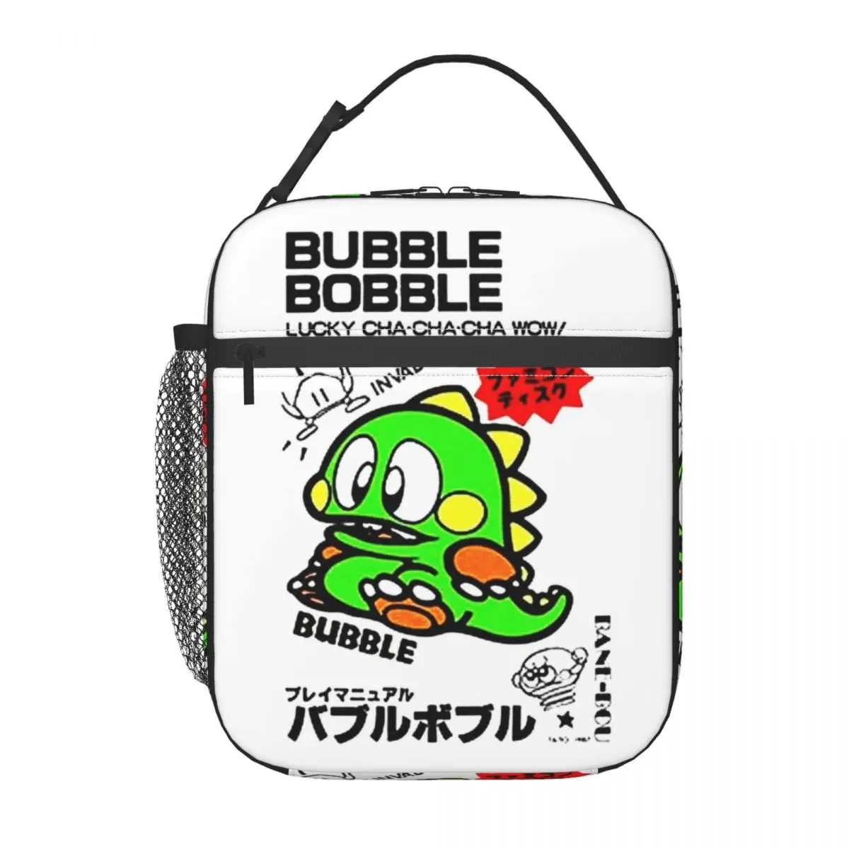 Bubbles Bobble Japanese FC Game Console Thermal Insulated Lunch Bag Women Resuable Lunch Container Children Storage Food Box