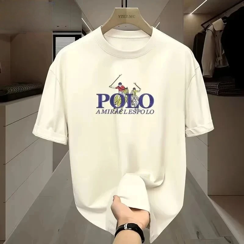 Camisetas de Marca de Lujo para Hombre y Mujer, Estampado Americano Primavera/Verano 2026, Ropa Deportiva Cómoda para Montar a Caballo y Viajar