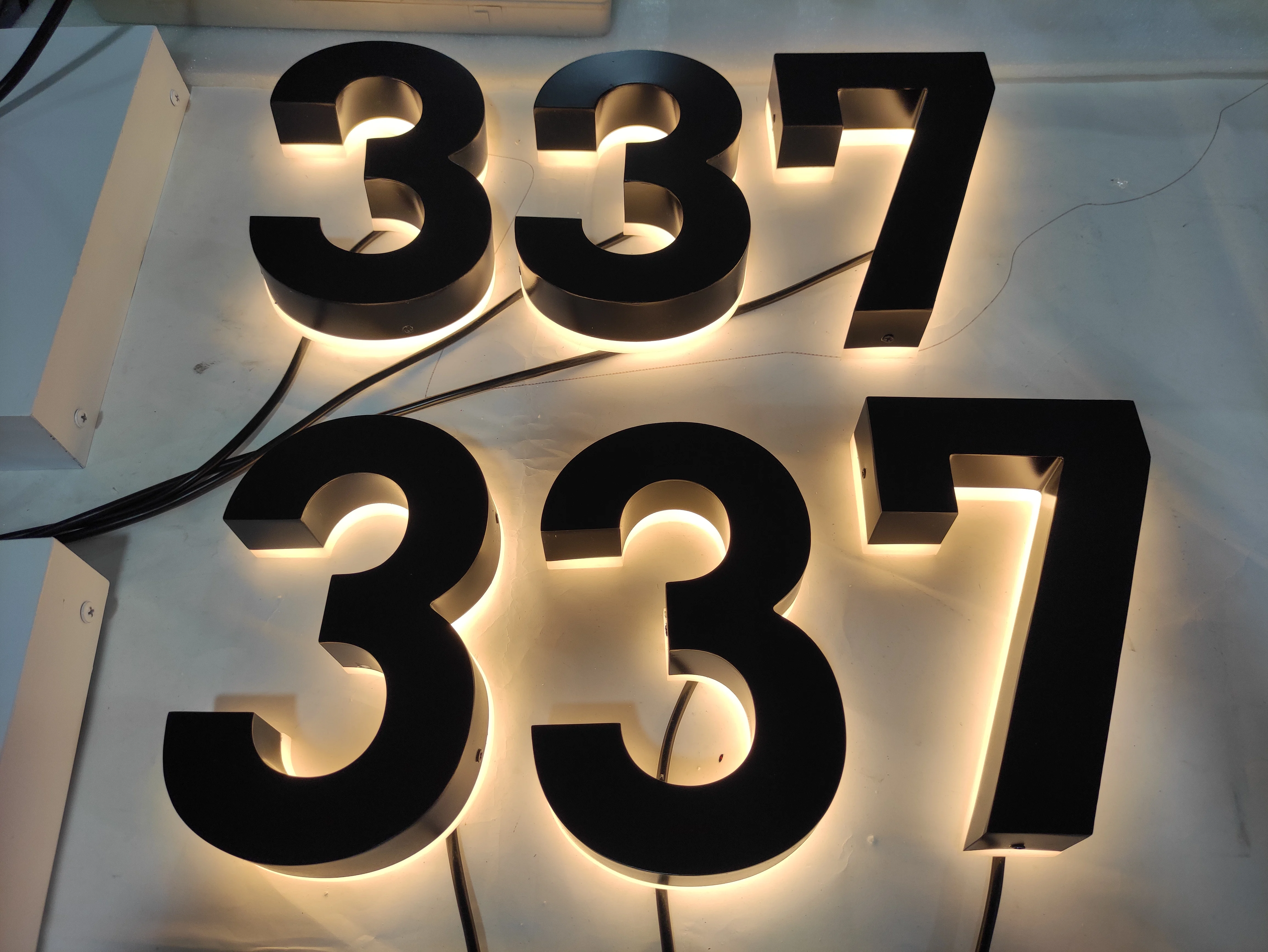 

LED Custom House Numbers Address Sign for House LED Lighted House Metal Address Plaque LED Address Sign Plaque for outside