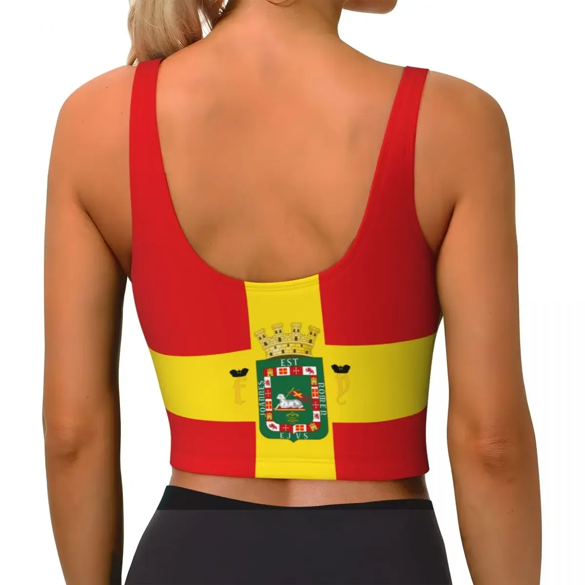 حمالة صدر رياضية للنساء للجري ملابس اليوغا سترة علم بورتوريكو سترة لياقة بدنية