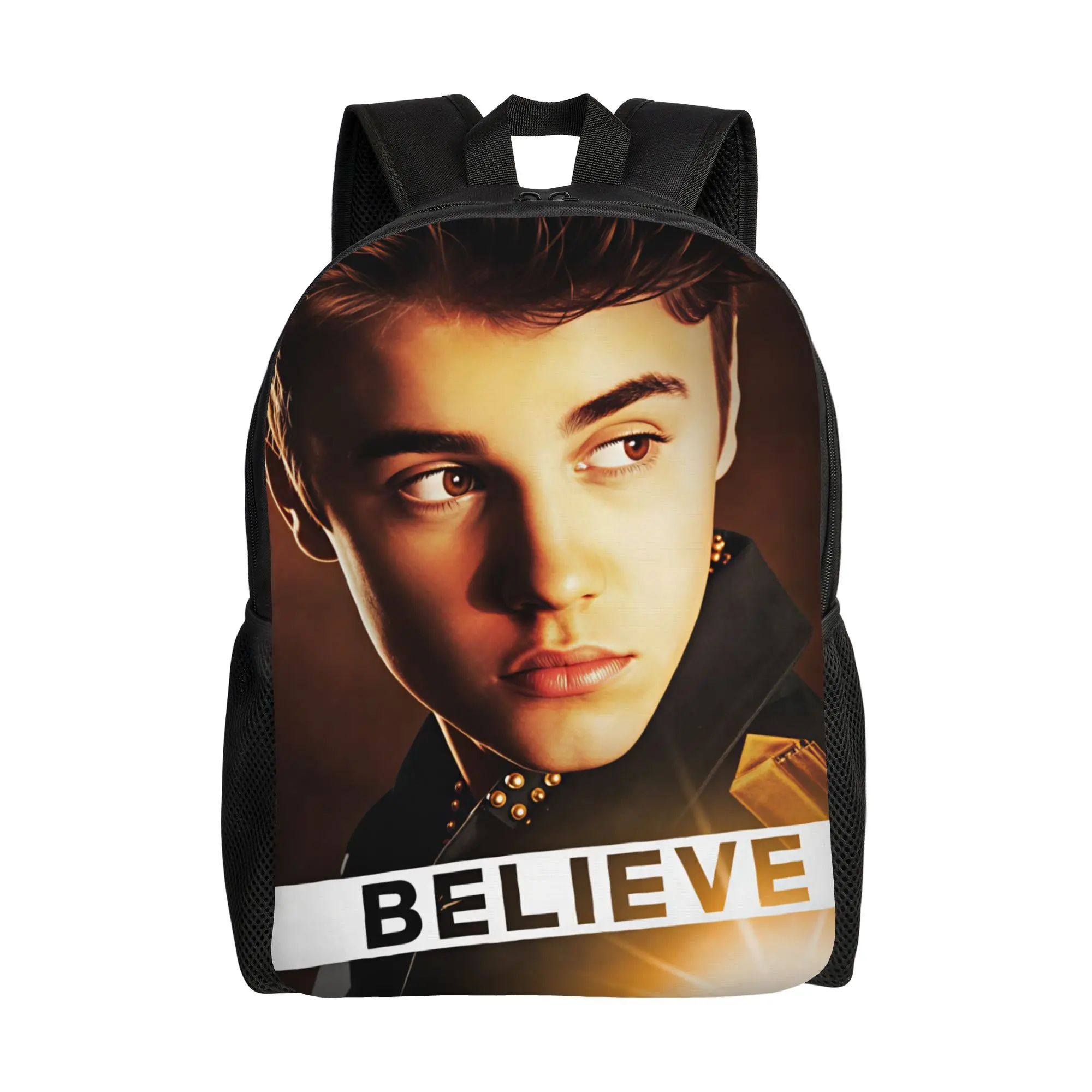 Justin Bieber Believe Album Poster Backpack  Elegant Backpacks Teen Hiking Print School Bags Designer Rucksack