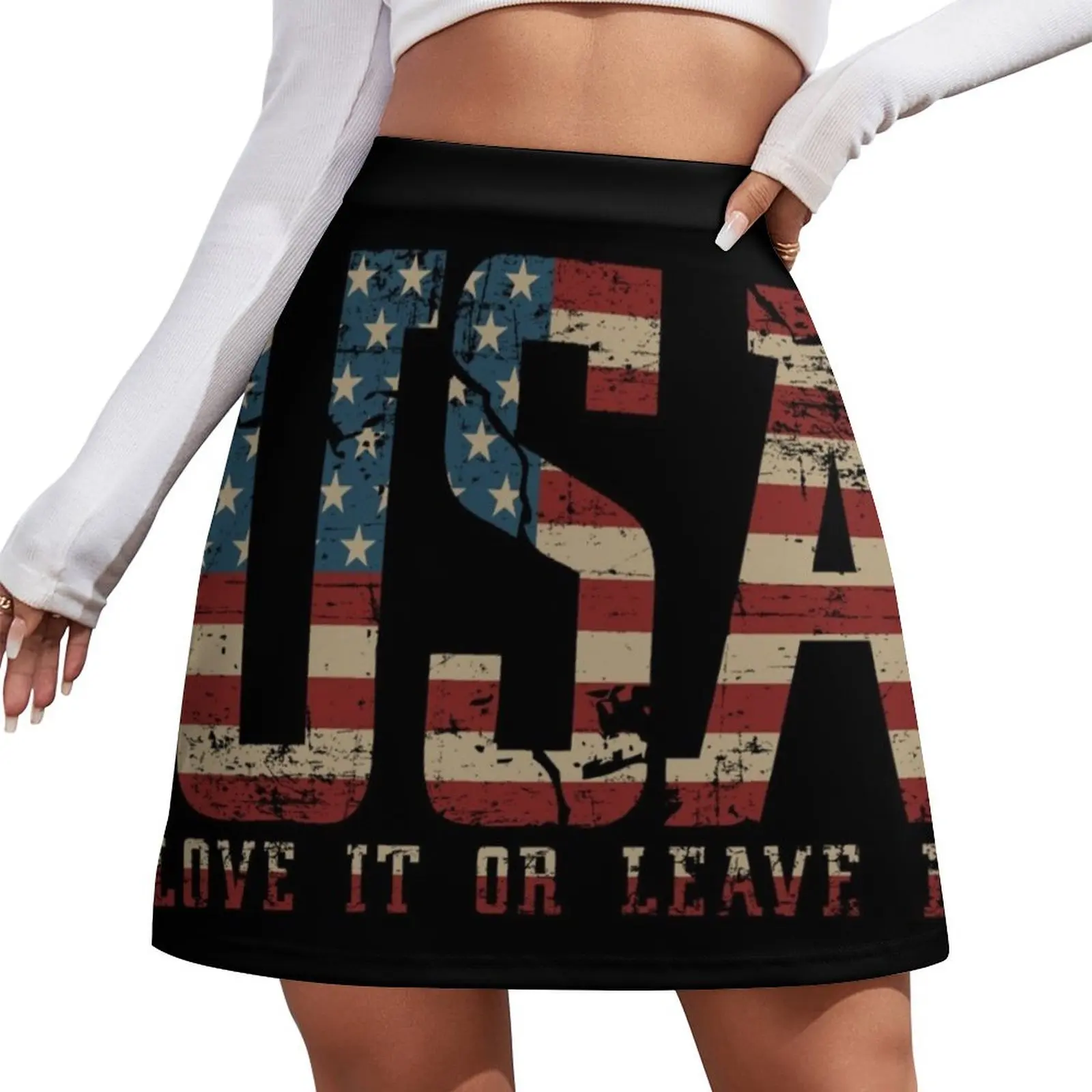

USA, Love it or Leave it Mini Skirt skirts Women's summer dress skirts for woman rave outfits for women