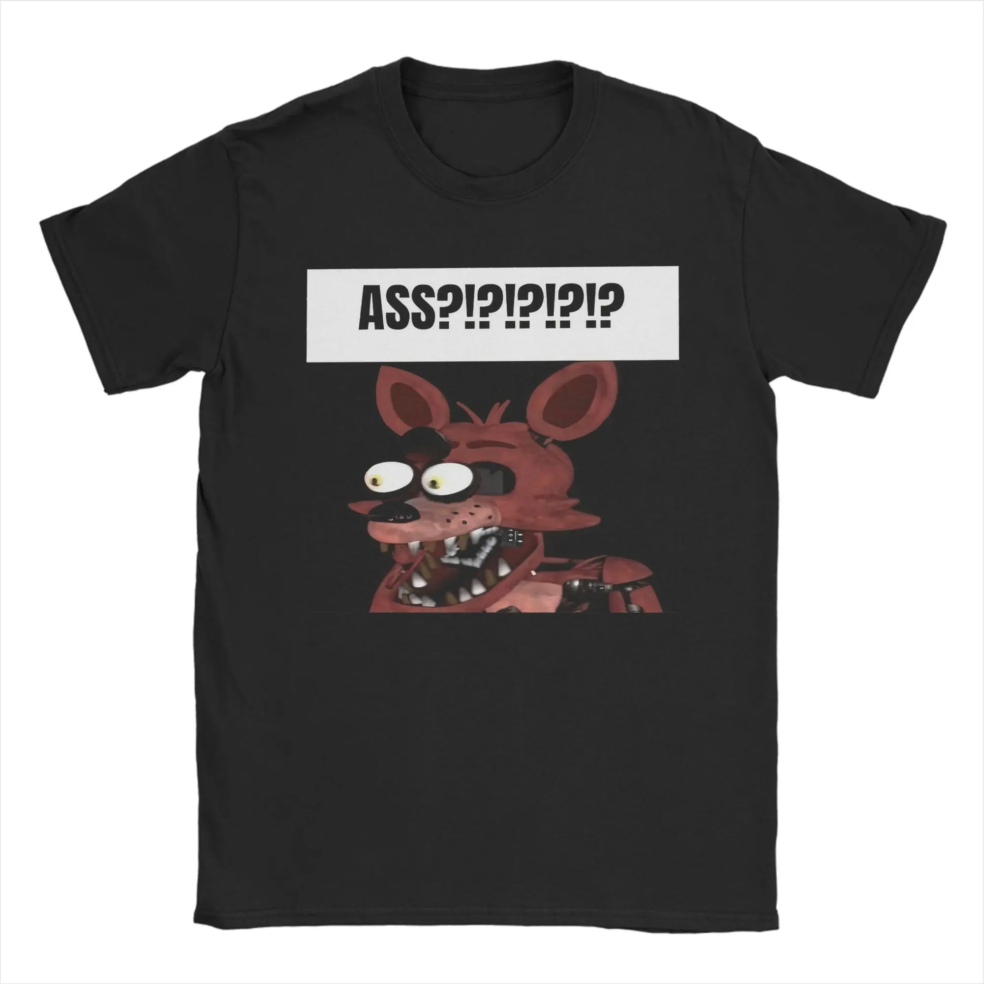 Männer FNAF At Freddys T-Shirt 100 % Baumwolle Kleidung Einzigartige Kurzarm-T-Shirts mit Rundhalsausschnitt Geschenkidee T-Shirt