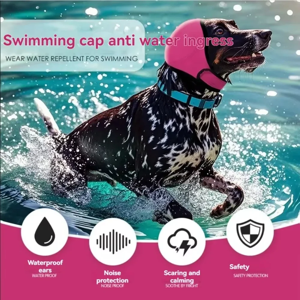 Geräuschreduzierende Hundeohrenschützer Gehörschutz Anti-Lärm Beruhigende Hunde-Ohrenschützer Wasserdicht Verstellbare Haustier-Ohrenschützer – Detail 2