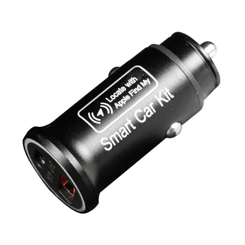 MFi Made iOS GPS Locator Wireless Car Charger PD 20W USB Type-c Anti-Loss Dashboard Dashboard for Apple Find My App 1-Year