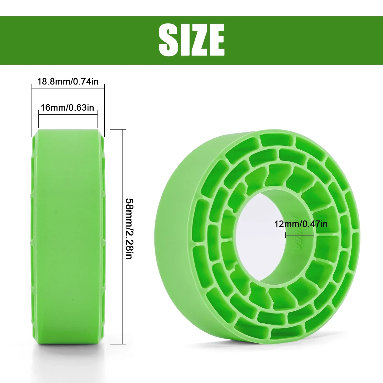 INJORA 4 pezzi inserti in gomma siliconica schiuma per pneumatici 62-64mm*24mm 1.0\