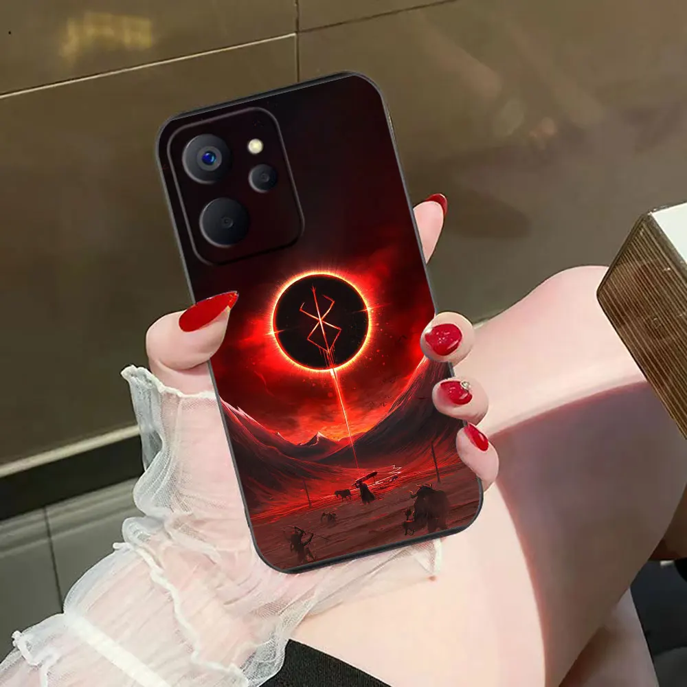 Anime b-Berserk g-Guts Badass Phone Case For Realme C83 C85 C75 C71 C65 C63 C55 C53 C35 C33 C21 7 6 5 GT NEO 2 NARZO 50 50I Case