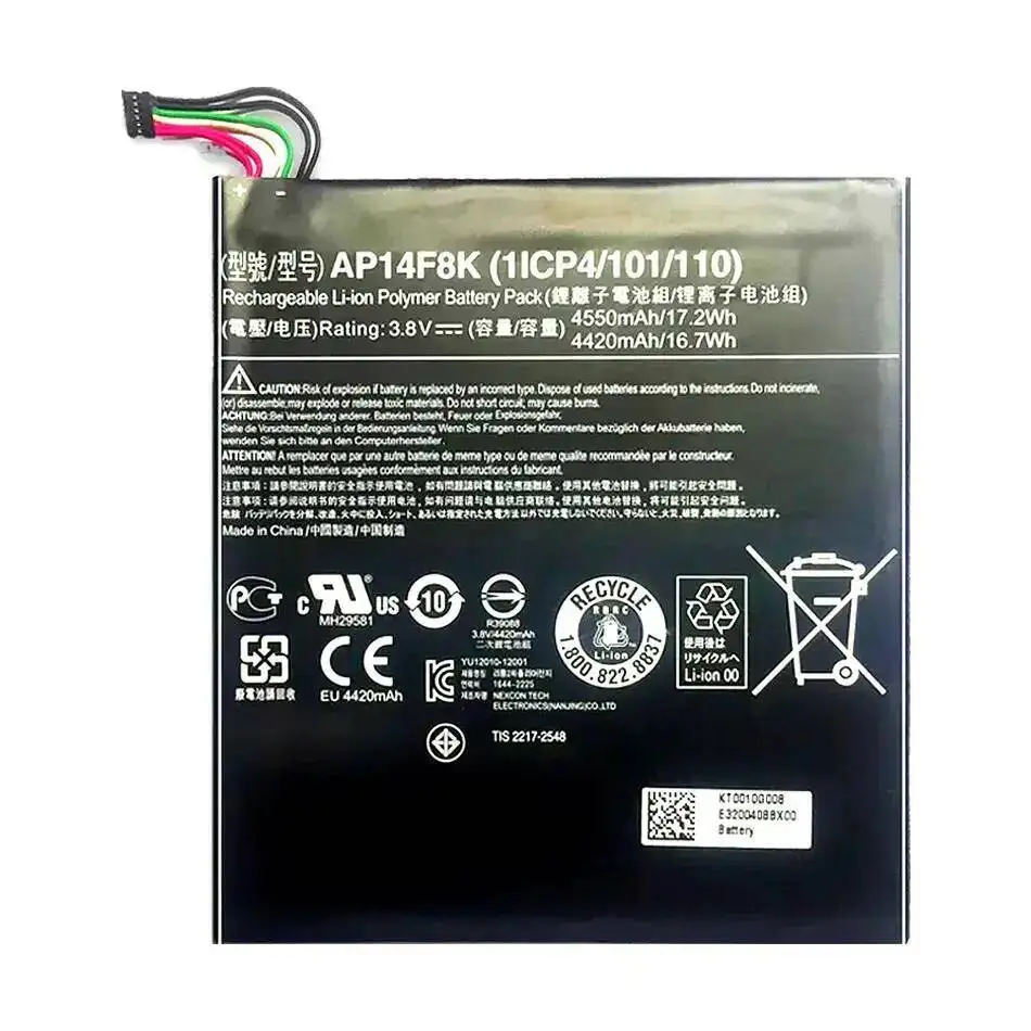 AP14F8K Bat-715 (إصدار 3 خطوط) A1311 لشركة أيسر Iconia Tab A1-830 A1-850 A3-A10 A3-A11 B1 B1-810 B1-820 بطارية واحدة 7 10