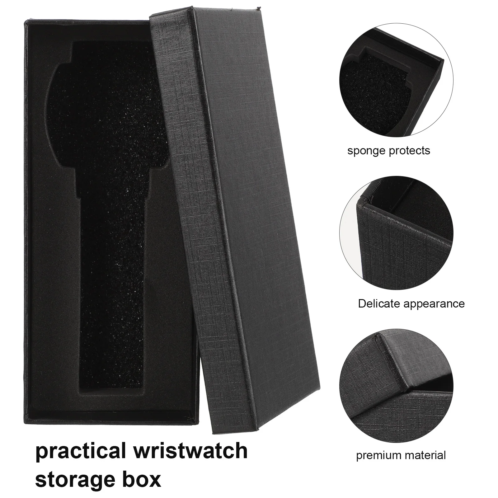 

5pcs Watch Box Paper Gift Case Sponge for Travel Jewelry ganizer Portable Rectangle Container Display Storage