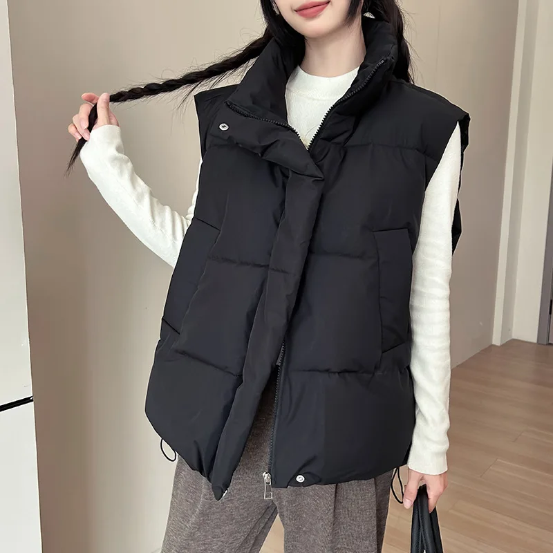 Women's Autumn Winter Tops Vest Cotton Coat Thickened Warm Niche Design Simple Advanced Comfortable Casual Soft Brand Fashion