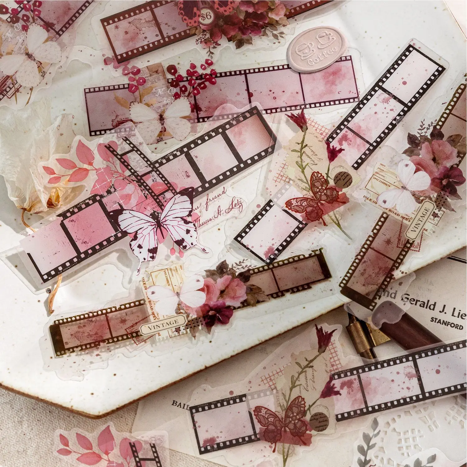 10pcs/1lot Kawaii Stationery Stickers old film Collection Diary Decorative  Scrapbooking Craft
