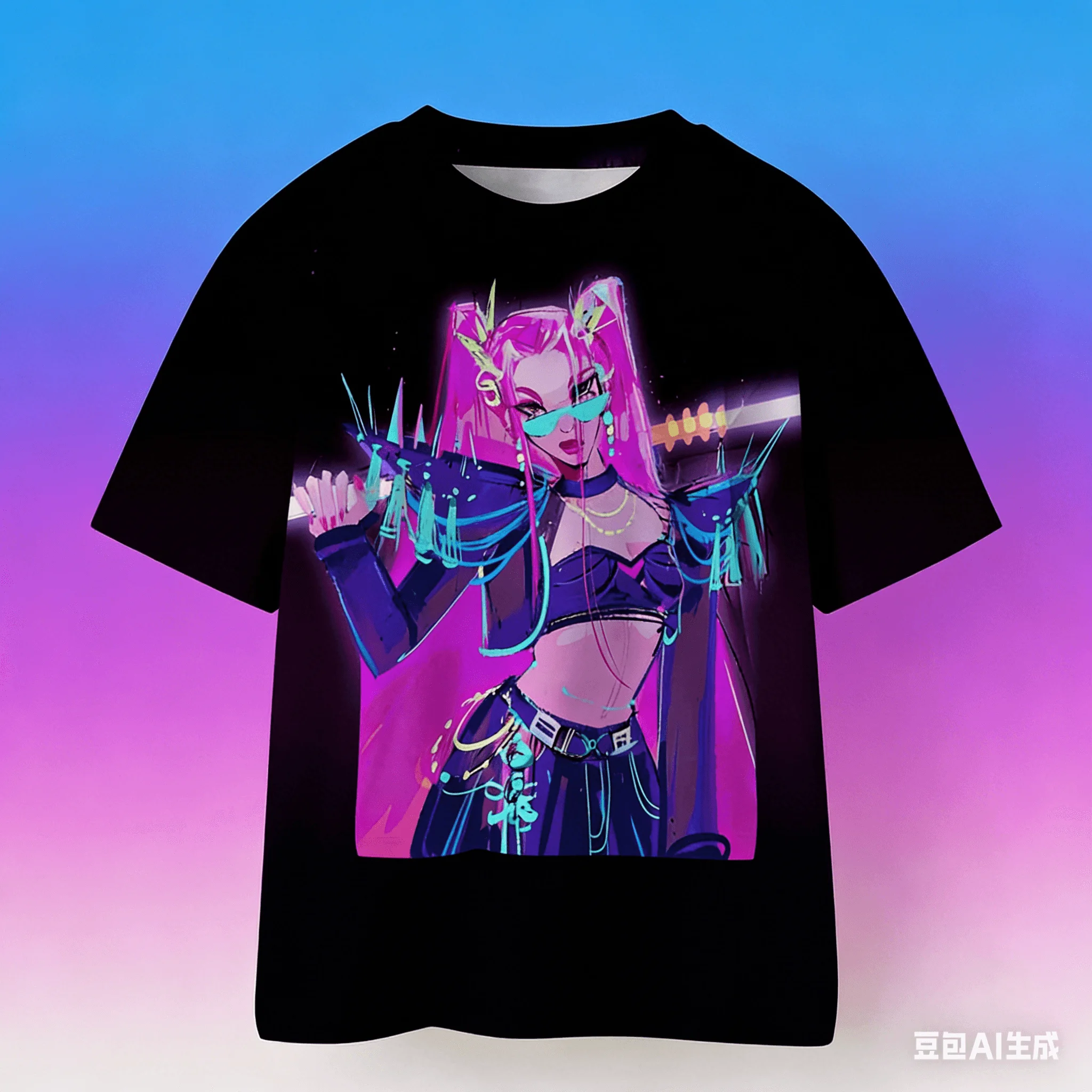 

Модная повседневная милая детская футболка в стиле K-Pop и аниме для мальчиков и девочек, летний топ с мультяшным принтом, удобная повседневная футболка с 3D-принтом, модная уличная одежда