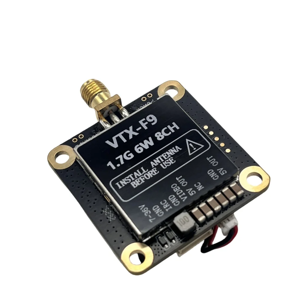 

1,7 г 6 Вт VTX VRX FPV Дрон Видеопередатчик RC Самолет Приемник на большие расстояния 1,7 ГГц Беспроводной мониторинг передачи изображения