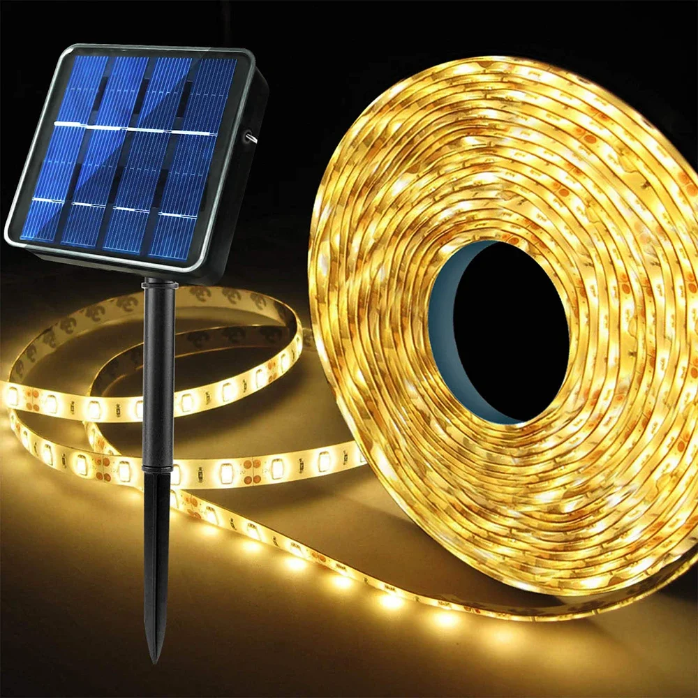 

Outdoor Solar LED Strip Light Strip With IP65 Waterproof 5M Light Strip Suitable for Outdoor Courtyard Decoration LED Lights