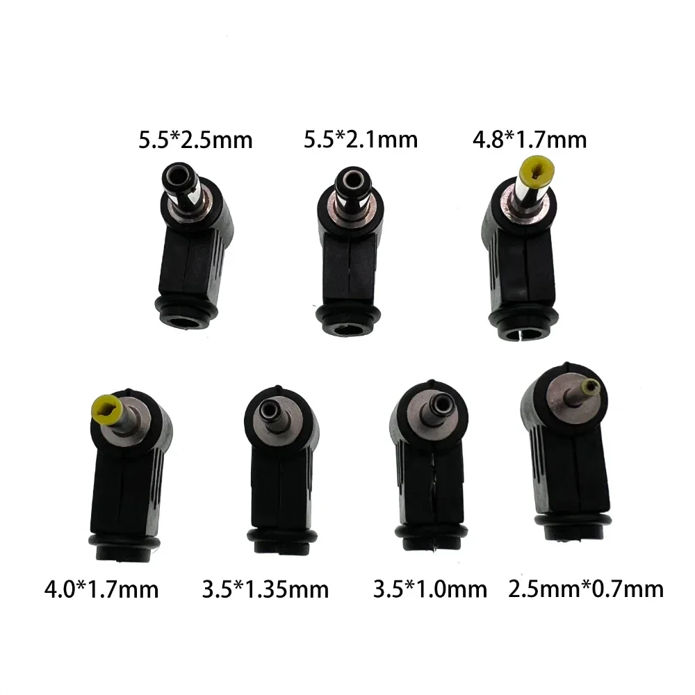 100個-90-°-エルボdc電源プラグ-55x21mm-55x25mm-35x135mm-電子配線用溶接ワイヤタイプ