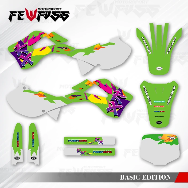 

Графические наклейки Fewfuss, наклейки для мотоцикла, фон на заказ для KAWASAKI 1999, 2000, 2001, 2002, KX 125-250 003
