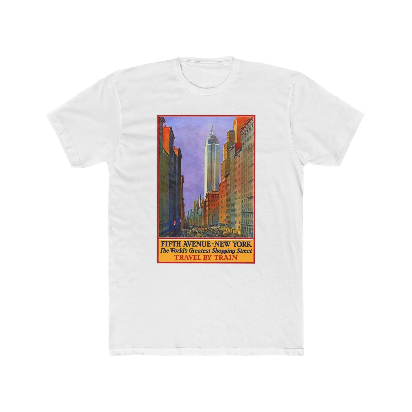 نيويورك تي شيرت الفن المعاصر مع حفلة خمر ريترو الرجال القطن طاقم