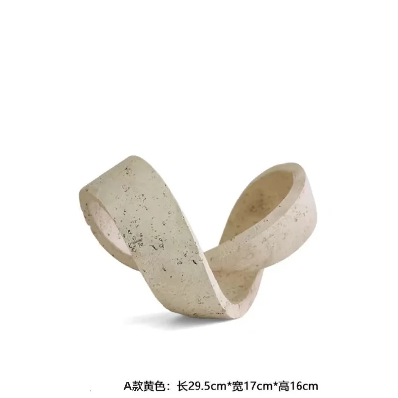 

Modern Light Luxury Geometric Ring Ornaments, Creative Art Imitation Travertine Ornaments, Living Room TV Cabinet Decorations