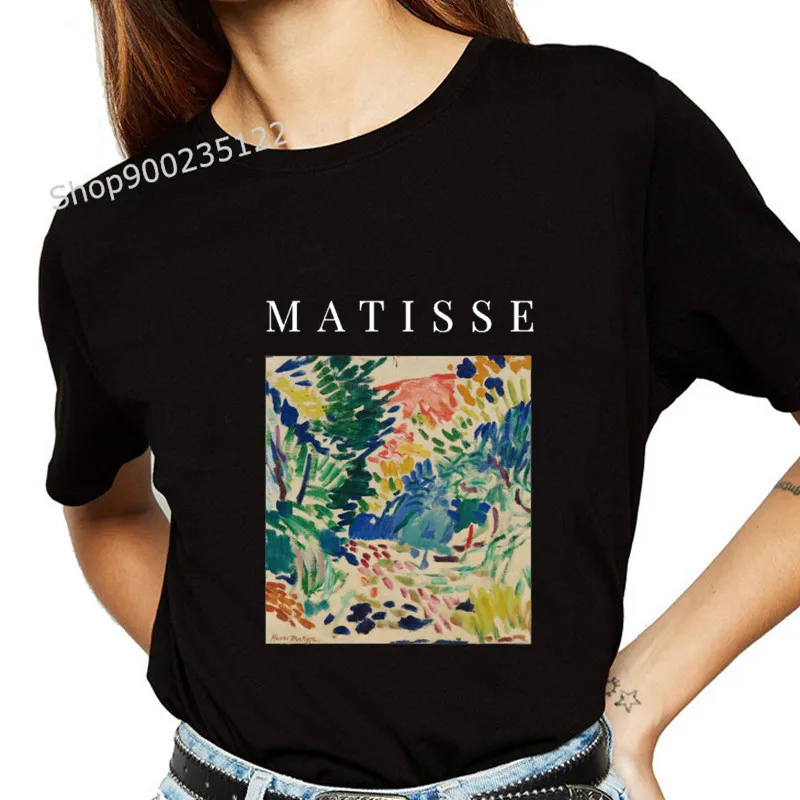 Henri Matisse T Shirt Women Printn Vintage Blue Nude Casual T-shirt O-neck Short Sleeve Harajuku Ladies Tee Tops Clothing