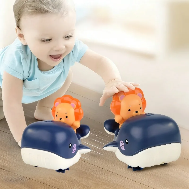 아기용 시계태엽 물 분사 장난감 욕실 목욕 놀이 귀여운 작은 사자 물 분사 장난감 다양한 게임 플레이 그립력 향상