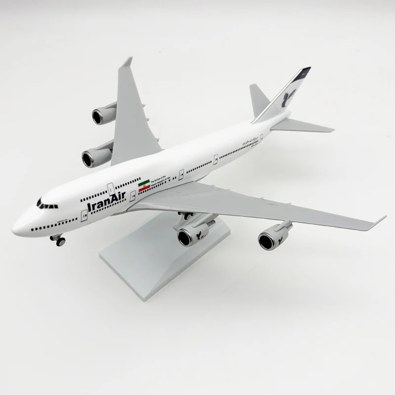 1/250 Scale Plane 30cm Iran Airways B747 Model Airplanes Decoration Home Aircraft Diecast Resin Assembly With Stand Gift Giving