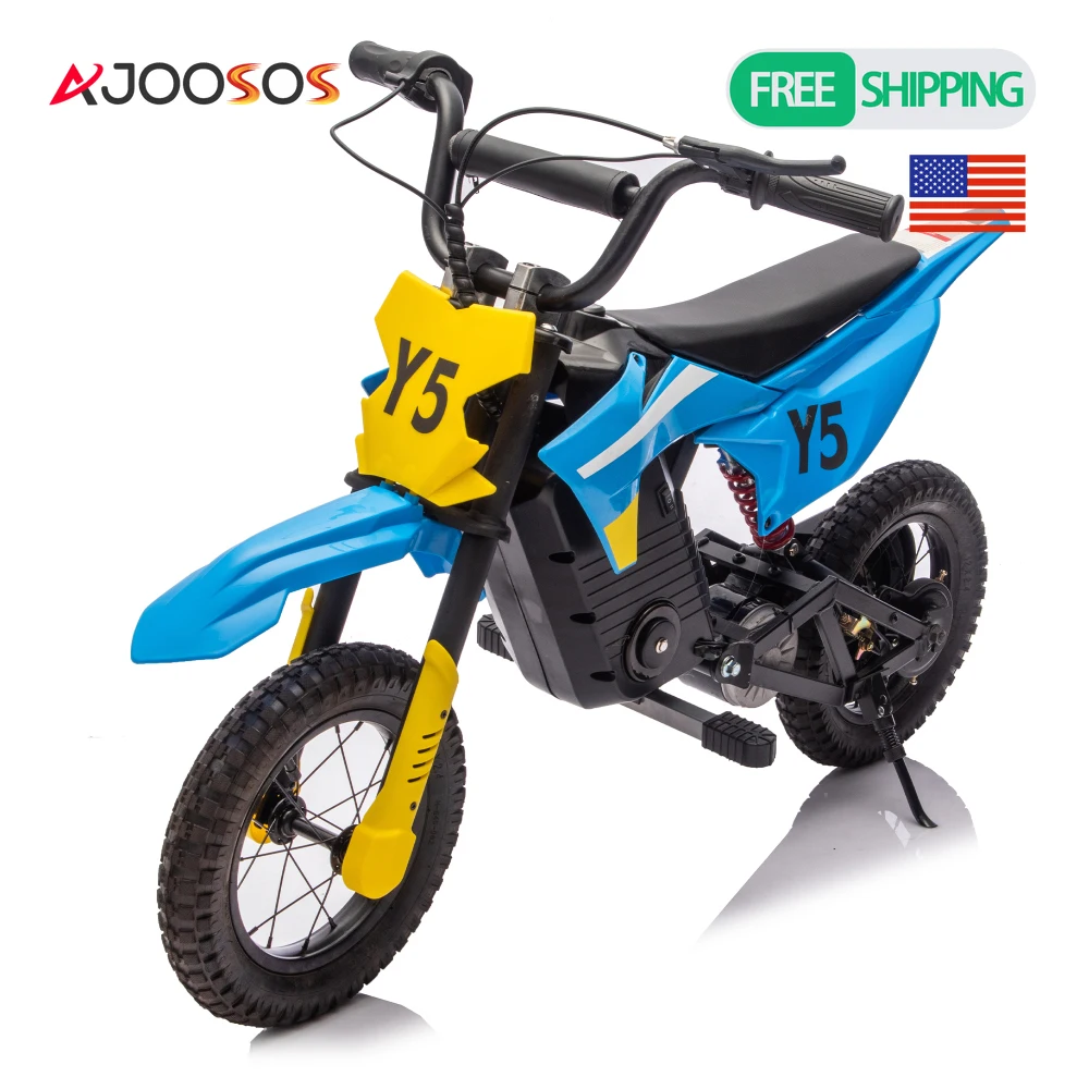 24 فولت 250 واط أطفال ركوب على لعبة كهربائية على الطرق الوعرة دراجة نارية بطارية ليثيوم 180 رطل قدرة الوزن التعليق الخلفي للأطفال الذين تتراوح أعمارهم بين 8 +