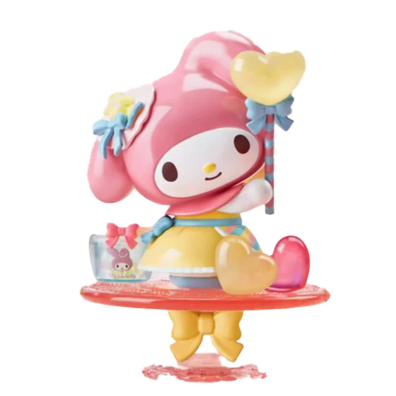 Miniso Sanrio My Melody seri teh sore kotak buta Model buatan tangan koleksi hobi boneka lucu dekorasi Kawaii mainan hadiah anak perempuan