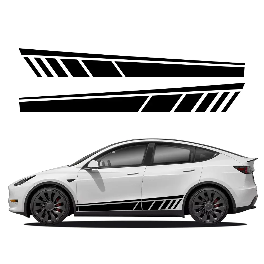 

2Pcs Car Door Side Stickers For Tesla Model Y Car Waterproof Vinyl Film Auto Decoration Styling Decals Car Accessories Exterior