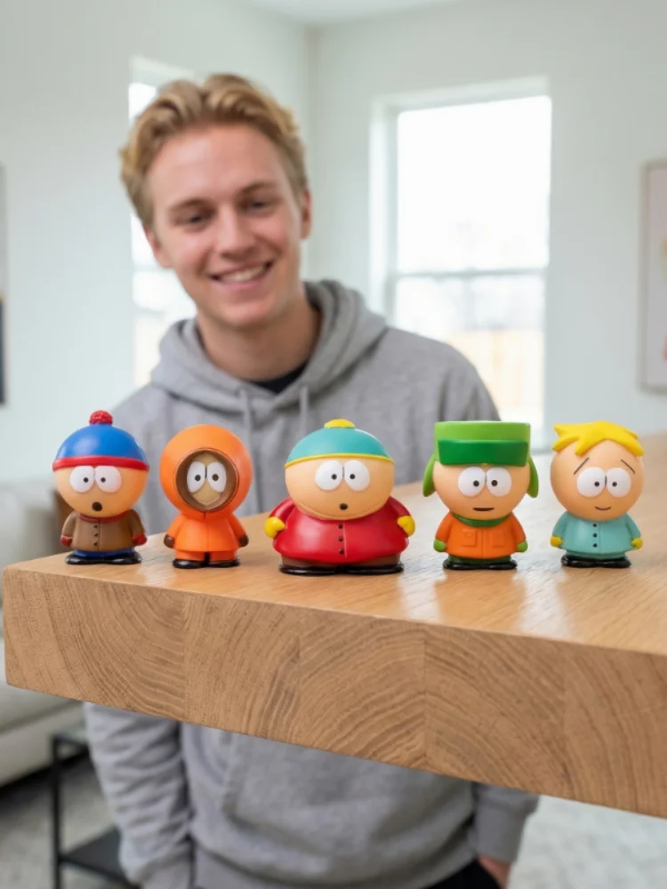 Ensemble de figurines de style sudiste de 6 cm, 5 pièces, jouets de personnages Stan et Eric, décoration de bureau créative, cadeau pour enfants et collectionneurs