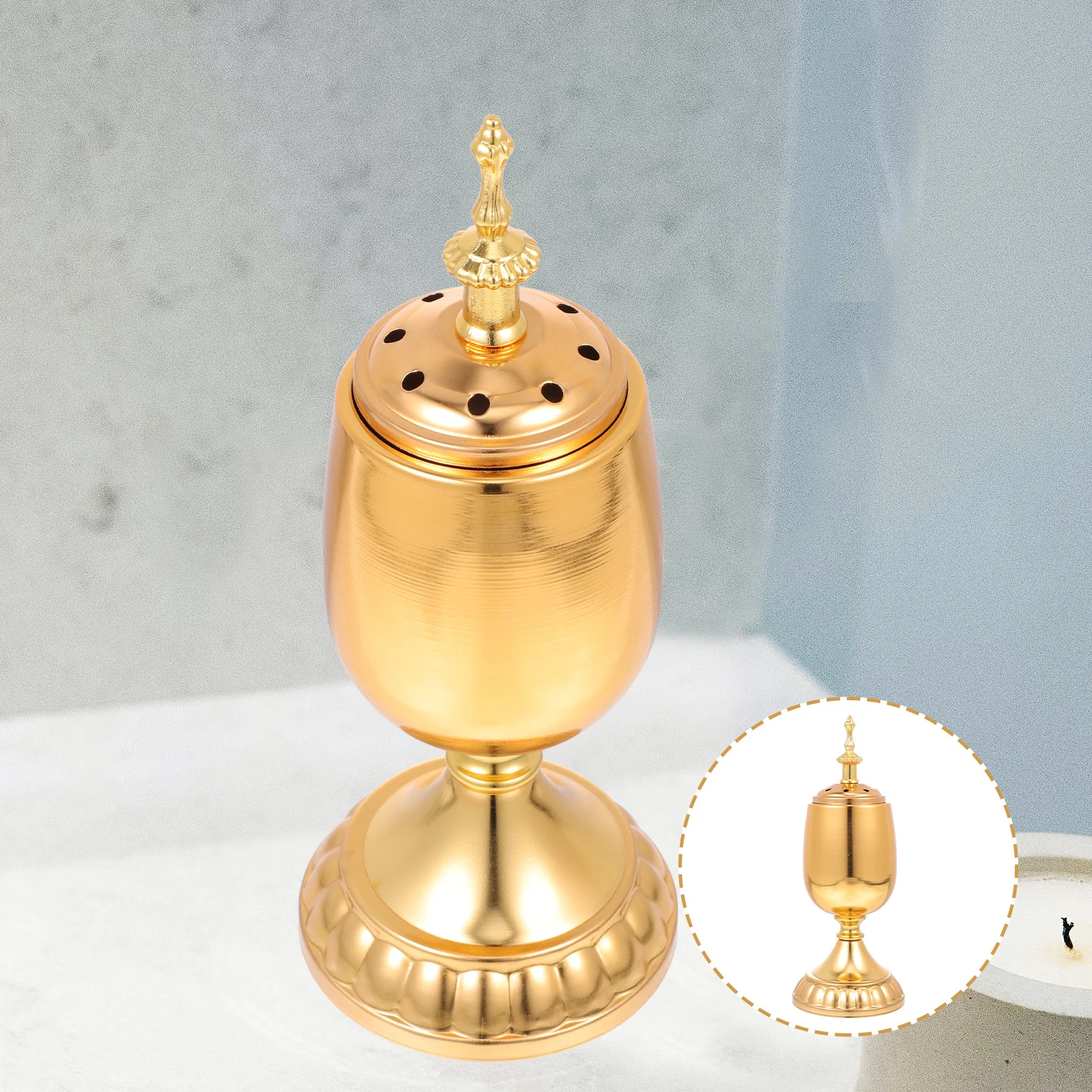 

1Pcs Iron Craft Censer Desktop Decorative Incense Holder Creative Practical Art Ornament Home Office Adornment