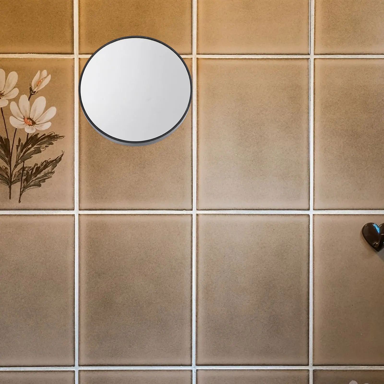 

3 .5inch Round Suction Cup Mirror Travel Vanity Make Small Magnifying with Suckers Magnification Cups