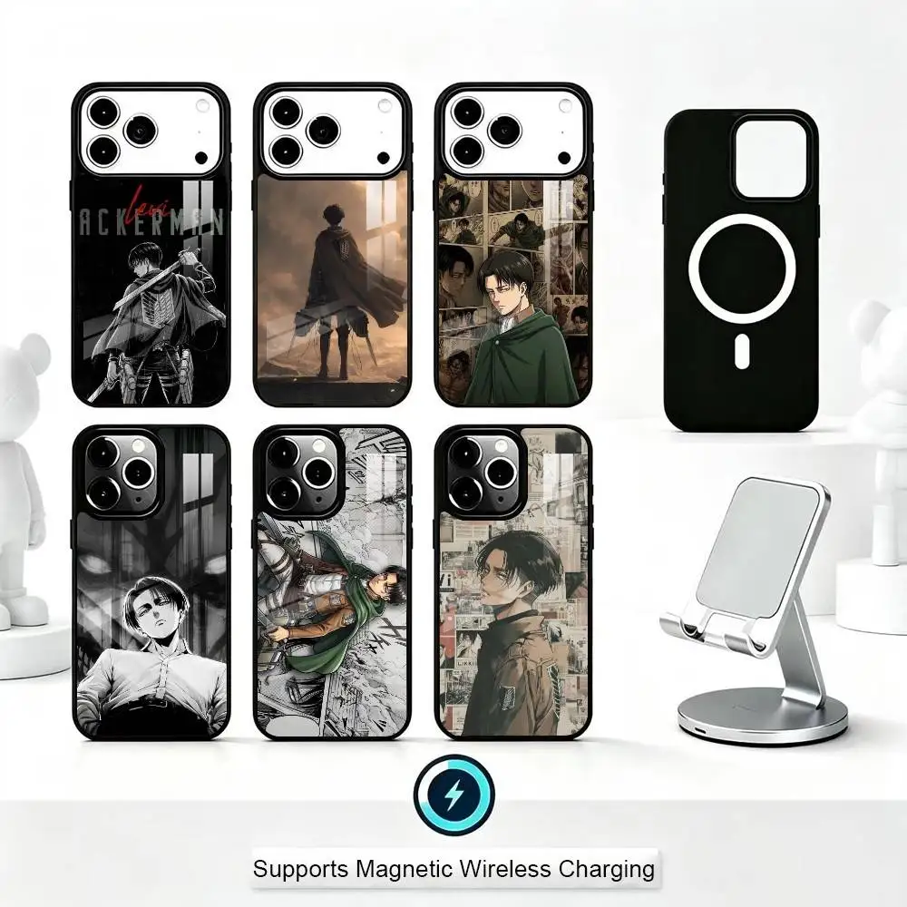 

A-Anime A-AOT L-Levi Ackerman Phone Case For iPhone17,16,15,14,13,12,11 Plus,Pro Allows magnetic wireless charging