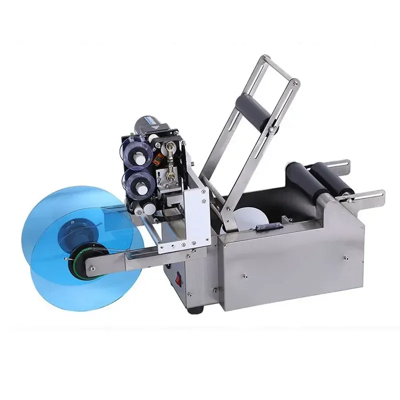 Semi-Automatic round Bottle Labeller Brand Label Sticker Paper Packaging Machine for Food Beverage